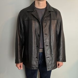 Men's Black Leather Jacket